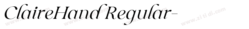 ClaireHand Regular字体转换